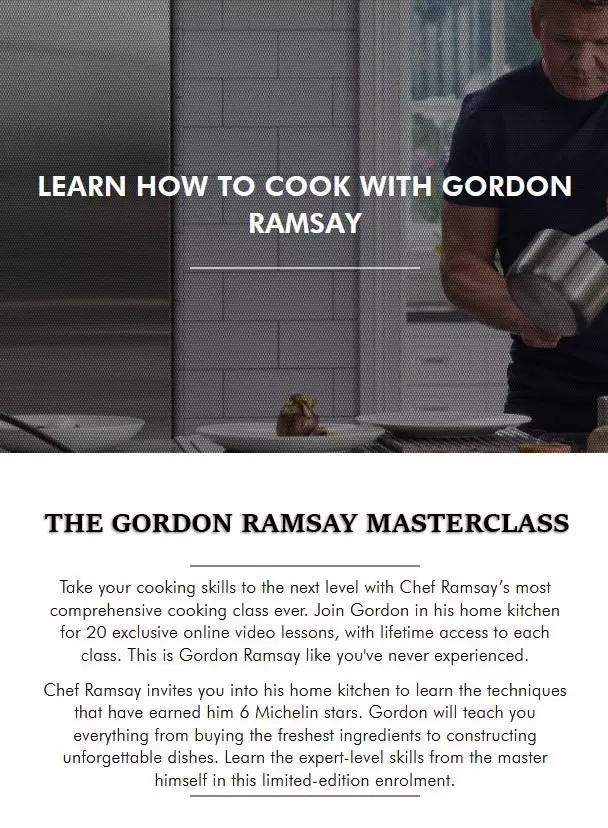 gordon ramsay cooking masterclass