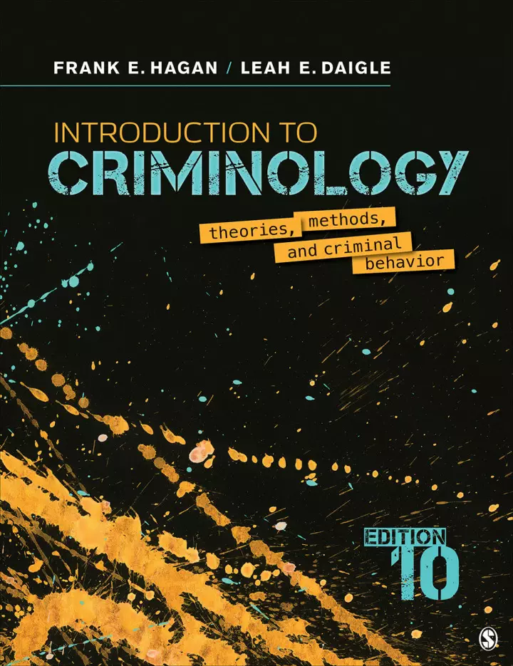 Introduction to Criminology: Theories, Methods, and Criminal Behavior (10th Edition) - eBook