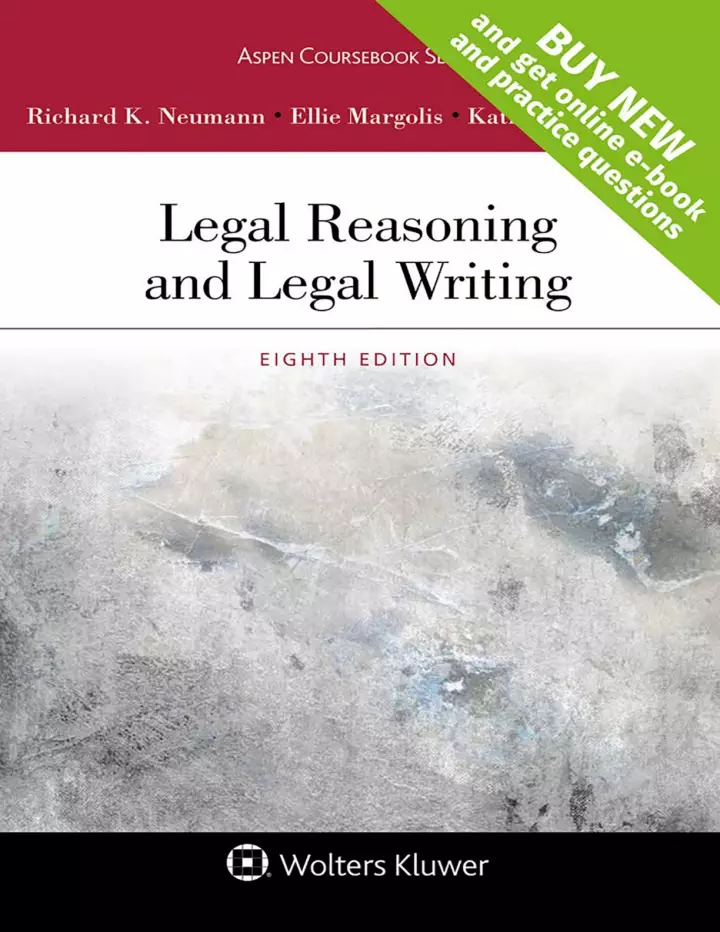 Legal Reasoning and Legal Writing (8th Edition) - eBook