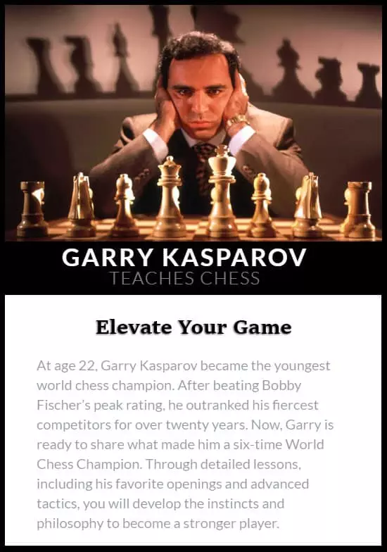 garry kasparov teaches chess