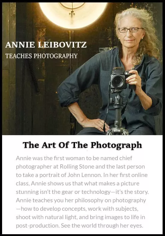 masterclass annie leibovitz teaches photography