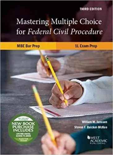 Mastering Multiple Choice for Federal Civil Procedure MBE Bar Prep and 1L Exam Prep (3rd Edition) - eBook