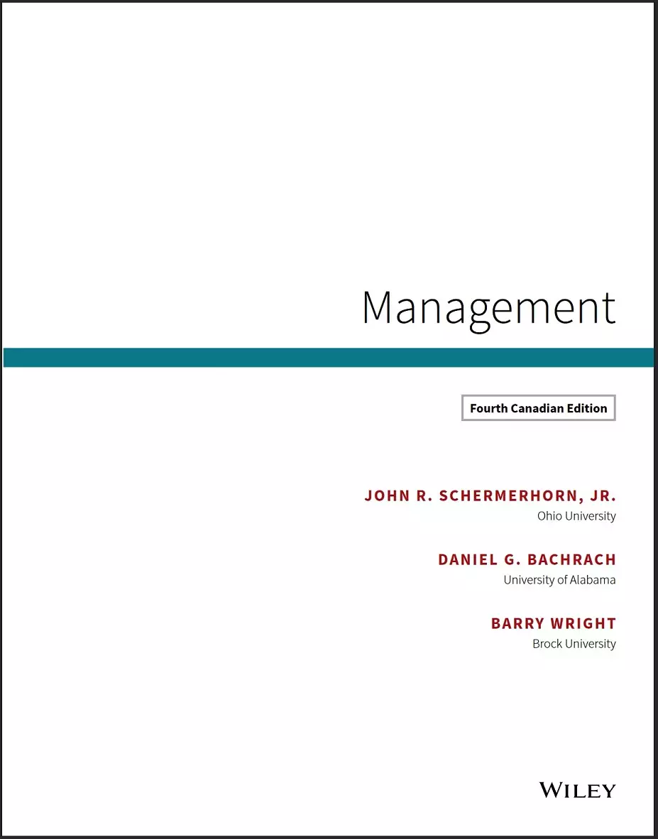 management 4e canadian Schermerhorn pdf