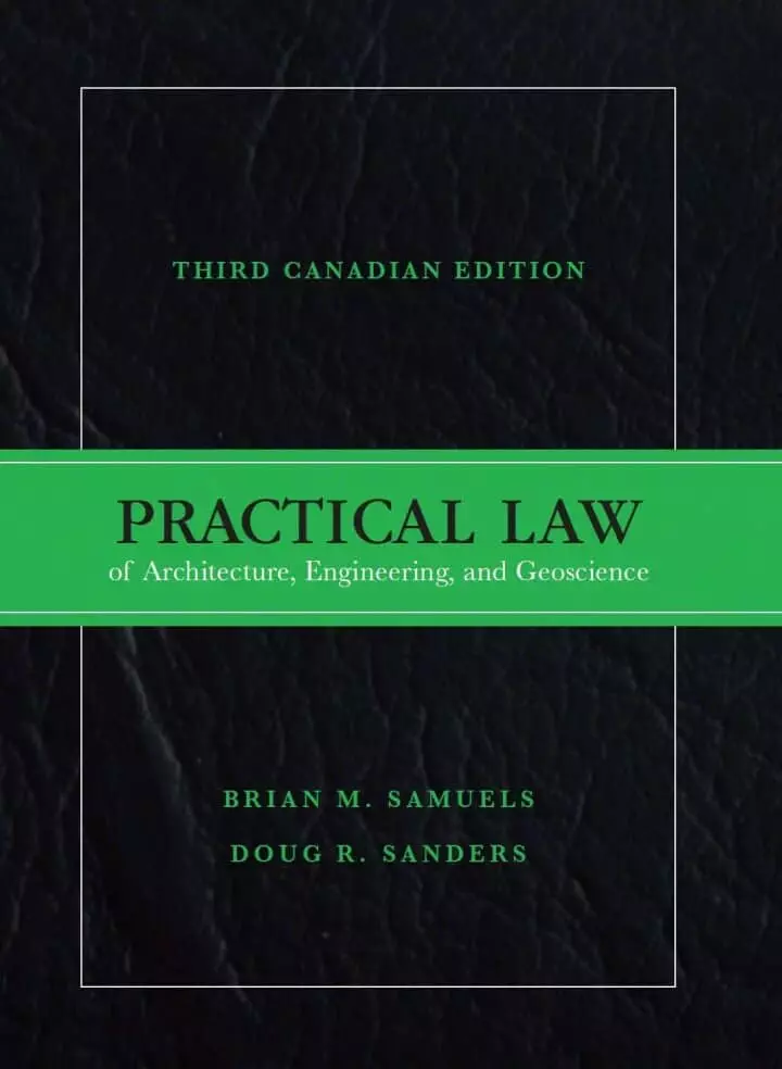 Practical Law of Architecture, Engineering and Geoscience (3rd Canadian Edition) - eBook