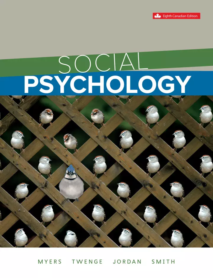 Social Psychology (Canadian Edition) 8th Edition