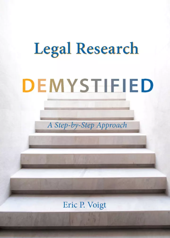 Legal Research Demystified: A Step-by-Step Approach - eBook