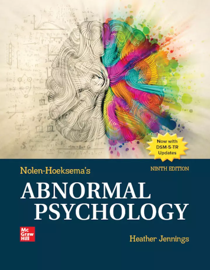 Nolen-Hoeksema's Abnormal Psychology (9th Edition) - eBook