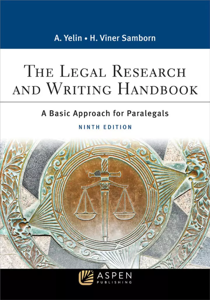 The Legal Research and Writing Handbook: A Basic Approach for Paralegals (9th Edition) - eBook