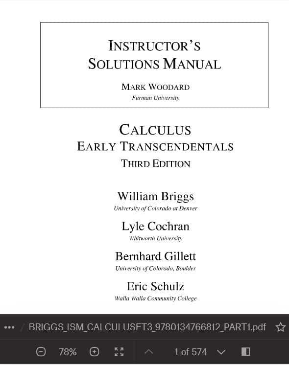 Calculus Early Transcendentals 3rd Edition Briggs Solutions 0316