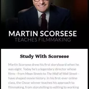 Martin Scorsese teaches filmmaking masterclass